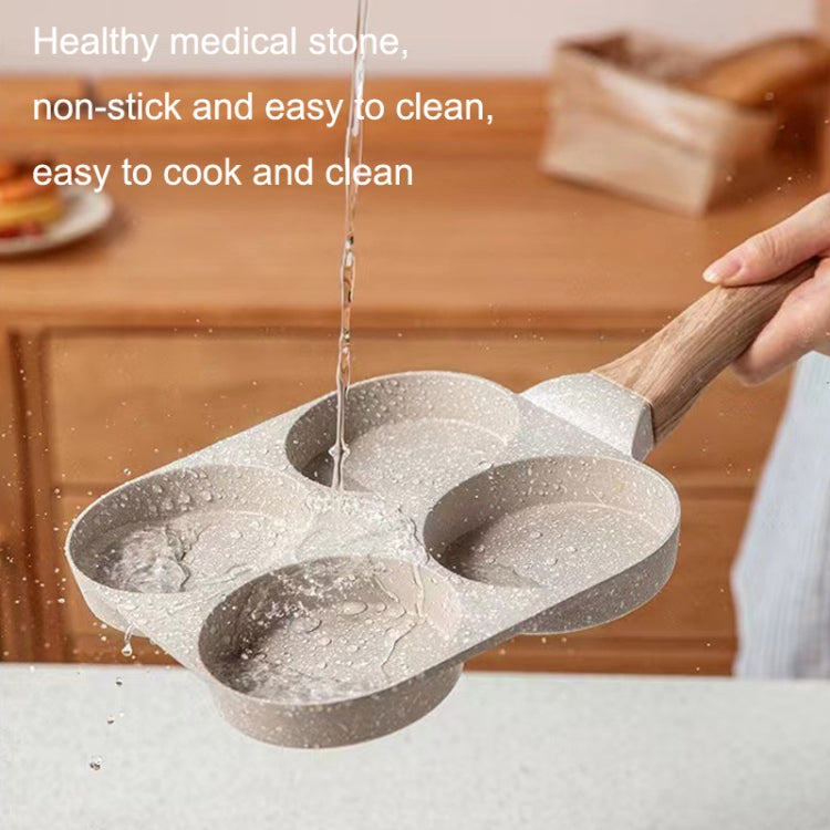 Four Hole Maifan Stone Non-stick Pan Egg Burger Frying Pan Universal Induction Cooker - free shipping - PMC Jewellery - Order now!