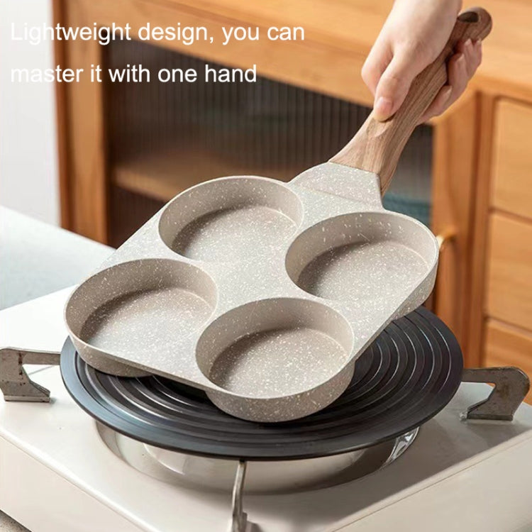 Four Hole Maifan Stone Non-stick Pan Egg Burger Frying Pan Universal Induction Cooker - free shipping - PMC Jewellery - Order now!