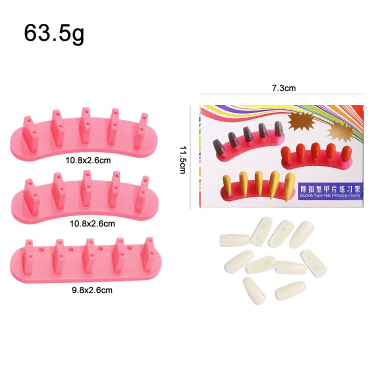 3 Sets Adhesive-Free Nail Practice Stand Nail Display Stand(01 White)