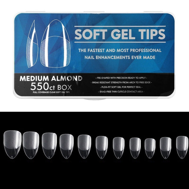 Scratch-free Ultra-thin Seamless Manicure Nail Plate, Shape: 04 Half Sand Short Water Drop
