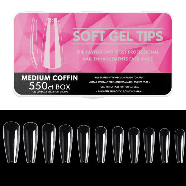 Scratch-free Ultra-thin Seamless Manicure Nail Plate, Shape: 10 Short Coffin