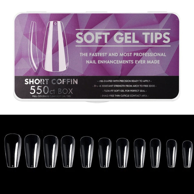 Scratch-free Ultra-thin Seamless Manicure Nail Plate, Shape: 11 Short Ballet