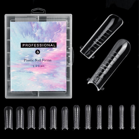 2 Boxes Nail Crystal Rapid Light Therapy Extension Nail Model, Shape: 120 PCS 01