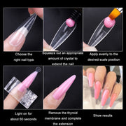 2 Boxes Nail Crystal Rapid Light Therapy Extension Nail Model, Shape: 120 PCS 01