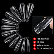 2 Boxes Nail Crystal Rapid Light Therapy Extension Nail Model, Shape: 120 PCS 03
