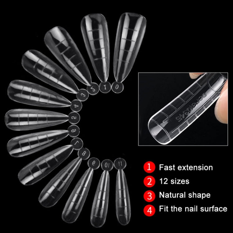 2 Boxes Nail Crystal Rapid Light Therapy Extension Nail Model, Shape: 120 PCS 08