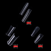 2 Boxes Nail Crystal Rapid Light Therapy Extension Nail Model, Shape: 120 PCS 15