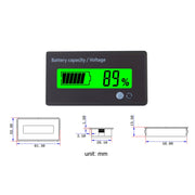 L6133 LCD Electric Motorcycle Power Display, Style: Button Rear Green Backlight