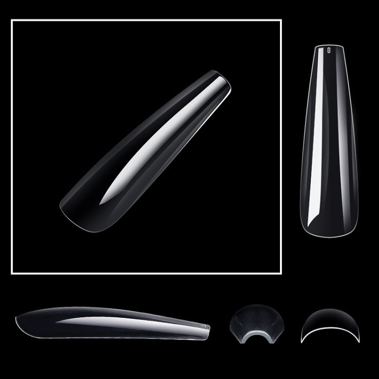 240 PCS/Box Thin Soft Transparent Nail Pieces, Shape: Extra Long Hose Nails