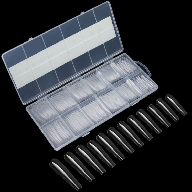 240 PCS/Box Thin Soft Transparent Nail Pieces, Shape: Extra Long Hose Nails