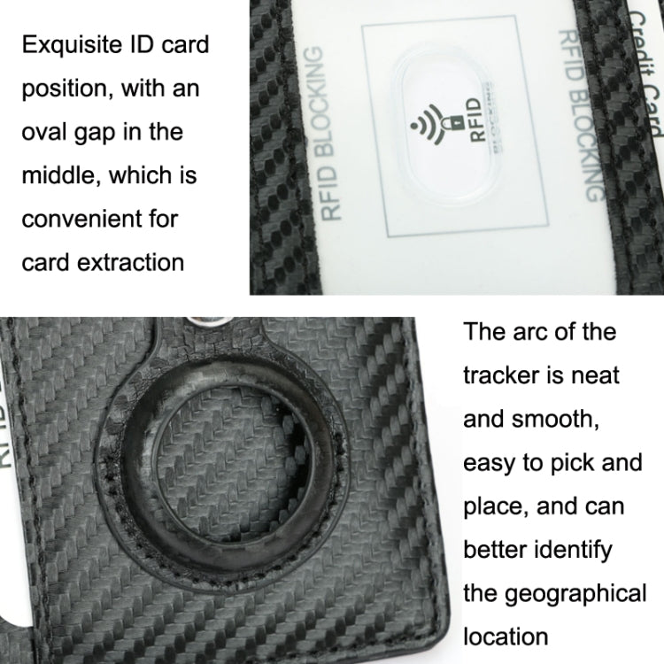 TQ-319 Anti-Theft Anti-Lost Tracker Leather Card Holder For AirTag, Style: Flat Pattern (Brown)