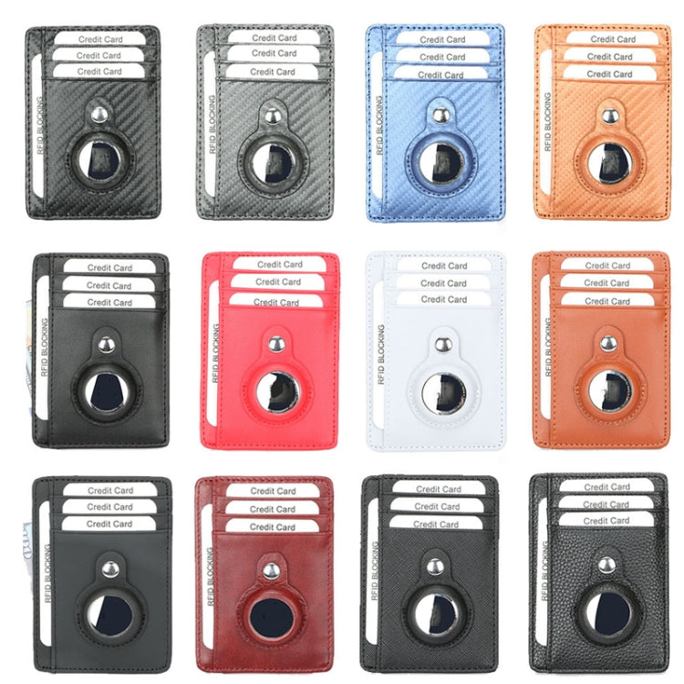 TQ-319 Anti-Theft Anti-Lost Tracker Leather Card Holder For AirTag, Style: Leather Flat Pattern (Black) - Other by PMc TechLife | Online Shopping South Africa | PMc TechLife | Buy Now Pay Later Mobicred