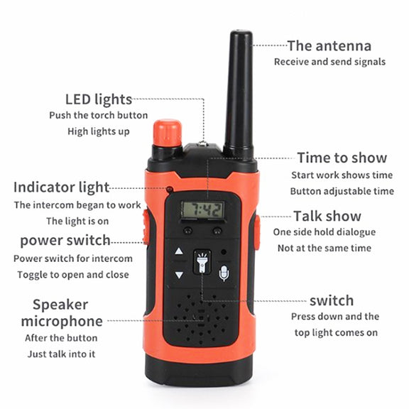Children Walkie-talkie Remote Wireless Call  Parent-child Interactive Toy Phone(Red)