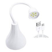 Portable USB Nail Art Rose Nail Polish Glue Phototherapy Lamp(White)