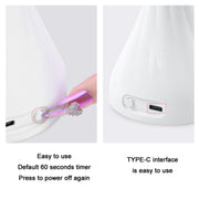 Portable USB Nail Art Rose Nail Polish Glue Phototherapy Lamp(White)