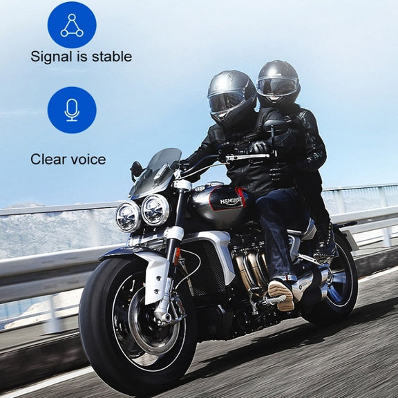Motorcycle Helmet Call Music Navigation Bluetooth Headset, Color: Yellow(Soft Pipe Microphone)