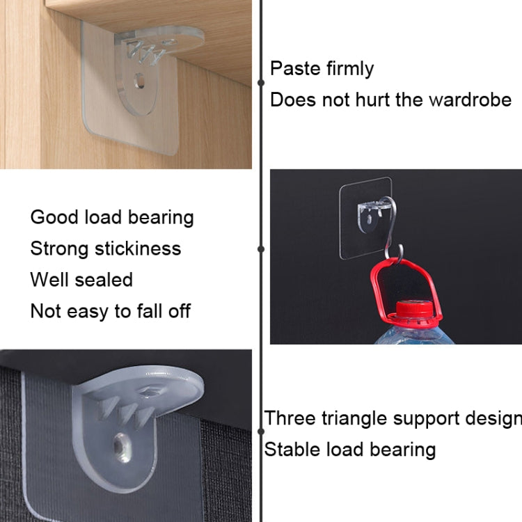 4pcs /Set Simple Firm Load Bearing Wardrobe Layered Partition Bracket, Size: Large 7cm - Furniture Accessories by PMC TechLife | Online Shopping South Africa | PMC TechLife