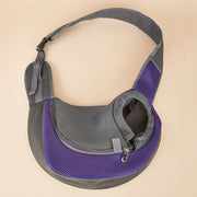 Pet Bag Widened Shoulder Strap Breathable Messenger Cat Bag,Size: Large(Purple)