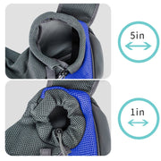 Pet Bag Widened Shoulder Strap Breathable Messenger Cat Bag,Size: Large(Blue)
