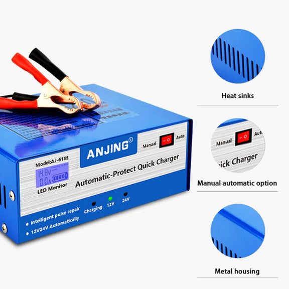ANJING AJ-618E Battery Charger Car Battery Repairer, Model: UK Plug