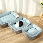 Summer Cold Feeling Dog Cat Kennel Ice Silk Cool Den M(Blue)