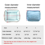 Summer Cold Feeling Dog Cat Kennel Ice Silk Cool Den M(Blue)