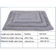 Double Sided Pet Mat Four Seasons Warm Dog Blanket,Size: L(Wick Strip Gray)