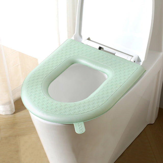 Household Thickened Water-resistant Washable Toilet Seat, Color: Green