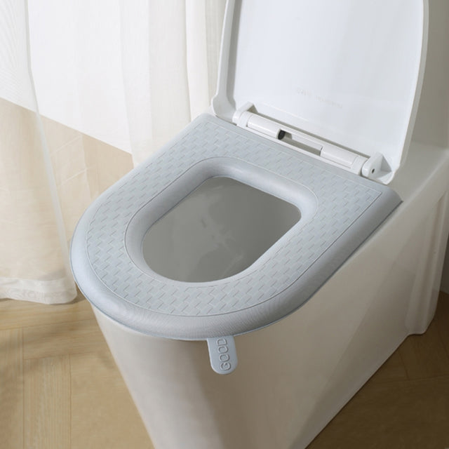 Household Thickened Water-resistant Washable Toilet Seat, Color: Gray