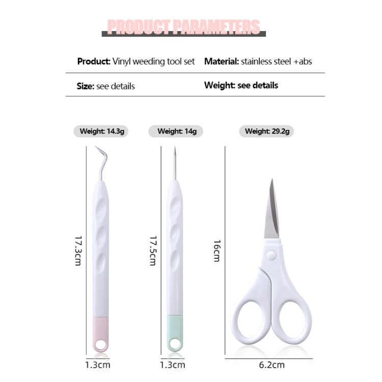 5 In 1 Vinyl Weeding Tool Set DIY Silhouette Embossed Engraving Tool - Burin &Cutting Knife by PMC TechLife | Online Shopping South Africa | PMC TechLife