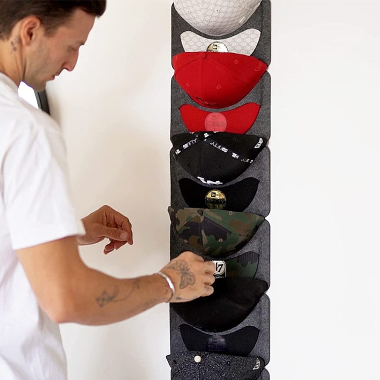Felt Baseball Cap Display Stand Non-woven Hanging Storage Bag,Style: 7 Grids Single Row 3mm - Storage Bags by PMC TechLife | Online Shopping South Africa | PMC TechLife | Buy Now Pay Later Mobicred