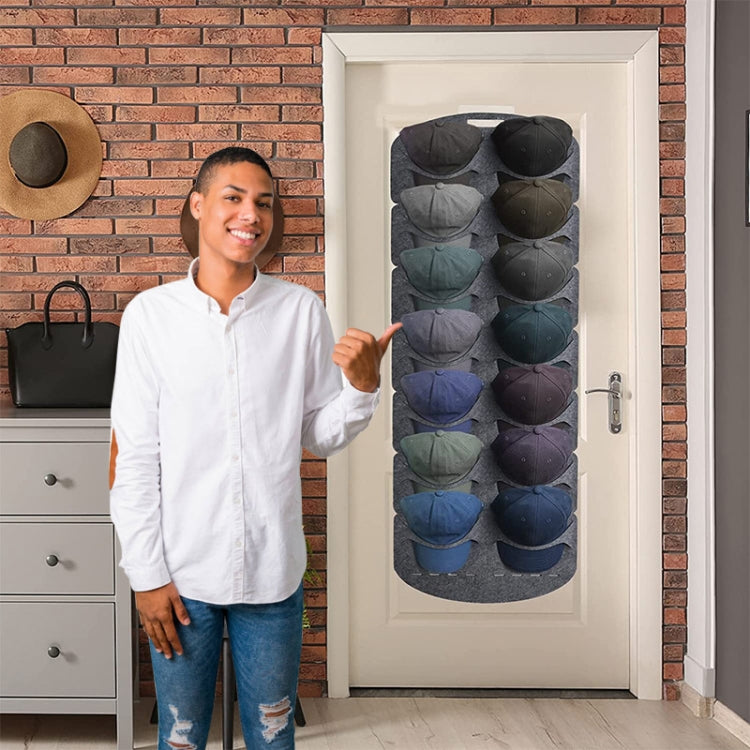 Felt Baseball Cap Display Stand Non-woven Hanging Storage Bag,Style: 7 Grids Single Row 3mm - Storage Bags by PMC TechLife | Online Shopping South Africa | PMC TechLife | Buy Now Pay Later Mobicred