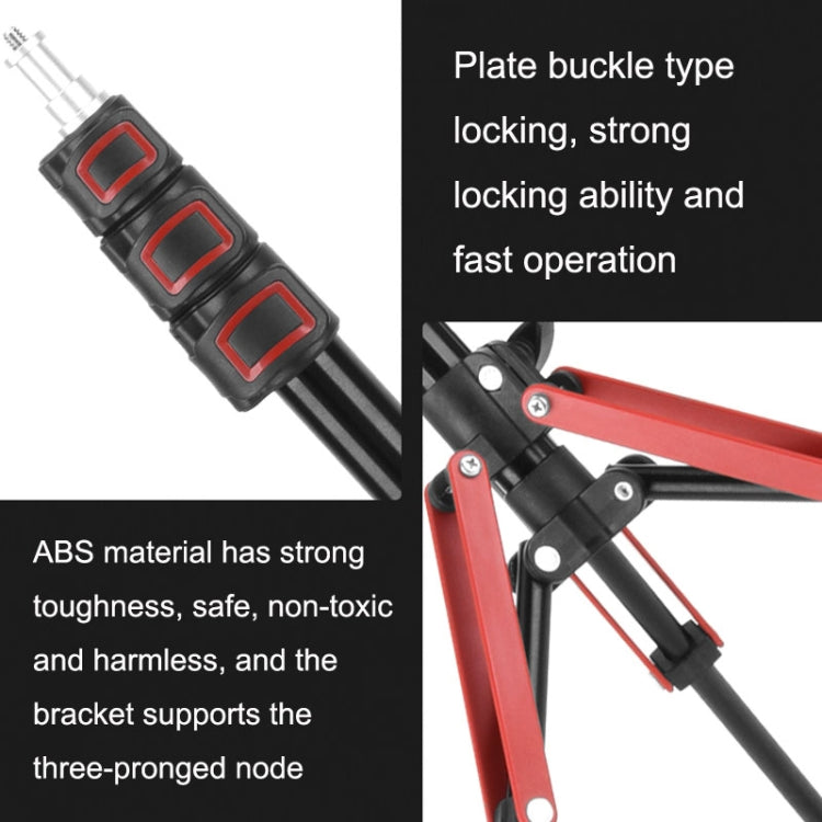 Aluminum Alloy Folding Mobile Phone Stand Live Selfie Floor Stand(Red) - Stand by PMC TechLife | Online Shopping South Africa | PMC TechLife | Buy Now Pay Later Mobicred