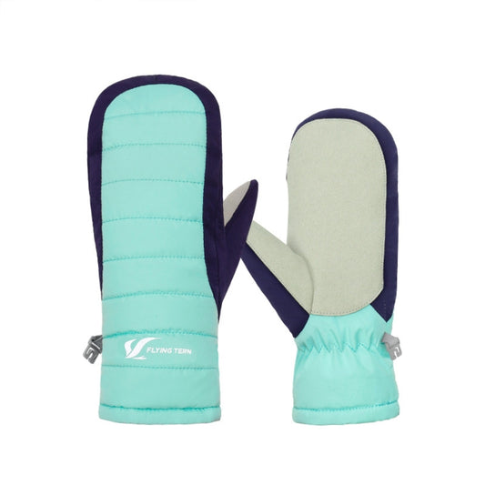 FLYING TERN 307 Outdoor Sports Fleece Waterproof Wear-resistant Children Gloves(Lake Blue) - free shipping - PMC Jewellery - Order now!