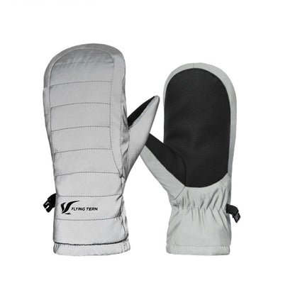 FLYING TERN 307 Outdoor Sports Fleece Waterproof Wear-resistant Children Gloves(Reflective Silver) - free shipping - PMC Jewellery - Order now!