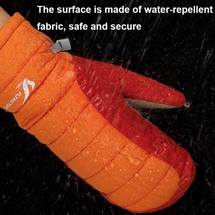 FLYING TERN 307 Outdoor Sports Fleece Waterproof Wear-resistant Children Gloves(Orange) - Safety Gloves by FLYING TERN | Online Shopping South Africa | PMc TechLife | Buy Now Pay Later Mobicred