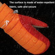 FLYING TERN 307 Outdoor Sports Fleece Water-resistant Wear-resistant Children Gloves(Orange)