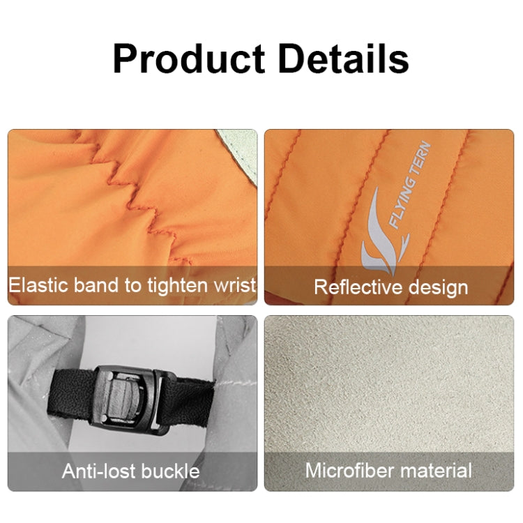 FLYING TERN 307 Outdoor Sports Fleece Waterproof Wear-resistant Children Gloves(Orange) - Safety Gloves by FLYING TERN | Online Shopping South Africa | PMc TechLife | Buy Now Pay Later Mobicred