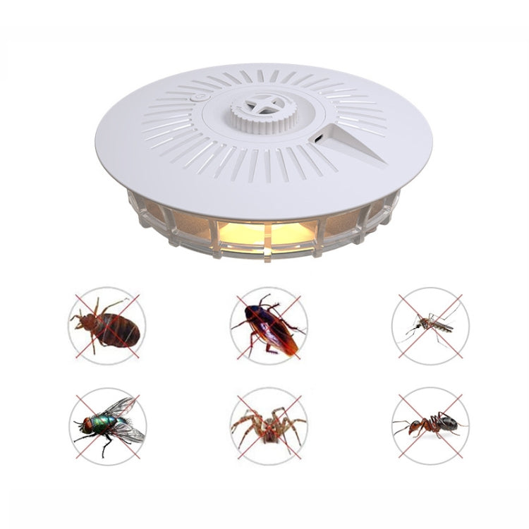 Household Flea Trap Lamp Indoor Trap Mosquito Flies Cockroach Lamp(Pearl White) - Traps by PMC TechLife | Online Shopping South Africa | PMC TechLife | Buy Now Pay Later Mobicred