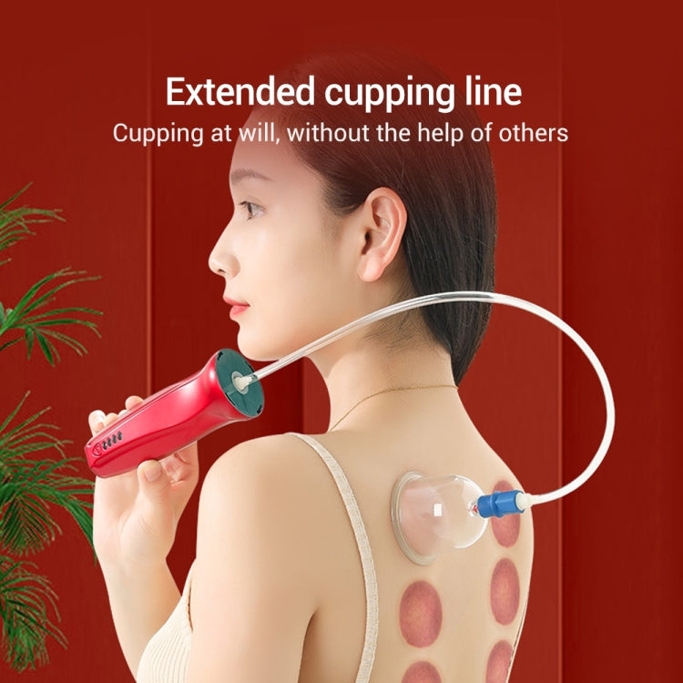 Electric Cupping Device Vacuum Scraping Instrument Charging Meridian Massage Device(Red) - free shipping - PMC TechLife - Order now!