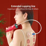Electric Cupping Device Vacuum Scraping Instrument Charging Meridian Massage Device(Green)