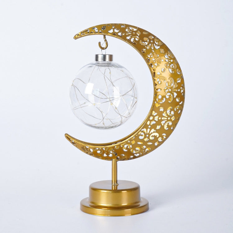 LED Wrought Iron Moon Lamp Decorative Lamp Festival Table Lamp,Style: Hanging Ball - Holiday Lights by PMC TechLife | Online Shopping South Africa | PMC TechLife