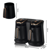 RAF R.109 Household Heating Coffee Pot Portable Office Coffee Tea Maker, EU Plug(Black Gold)