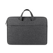 ST01 Large-Capacity Water-resistant Shock-Absorbing Laptop Handbag, Size: 14.1-15.4 inches(Deep Sky Gray)