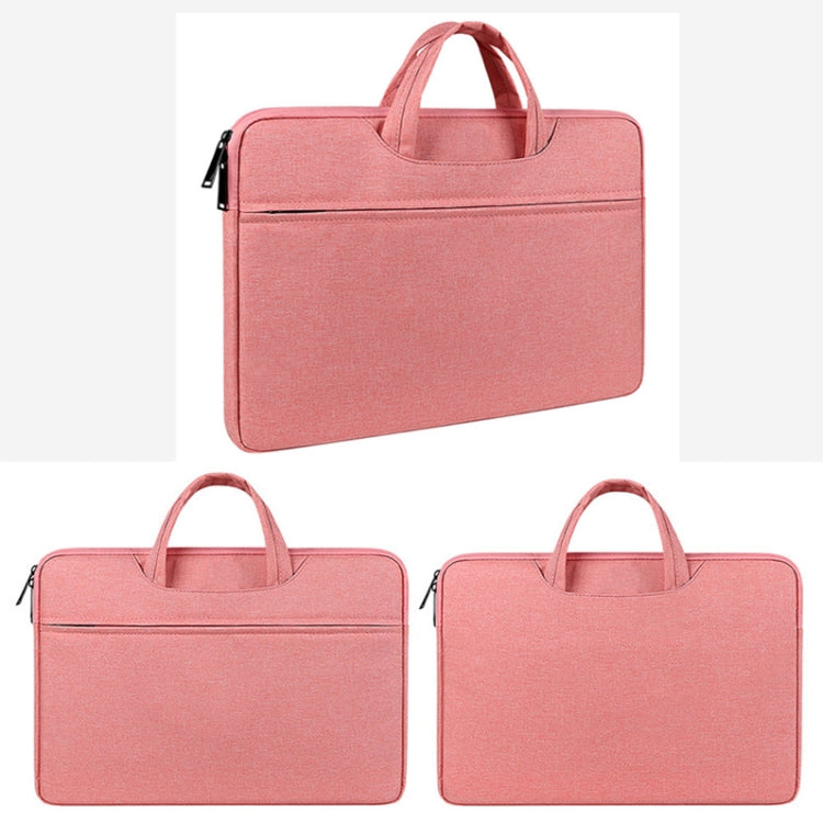 ST01 Large-Capacity Water-resistant Shock-Absorbing Laptop Handbag, Size: 14.1-15.4 inches(Grey)