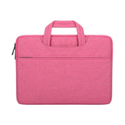 ST01 Large-Capacity Water-resistant Shock-Absorbing Laptop Handbag, Size: 15.6 inches(Rose Pink)