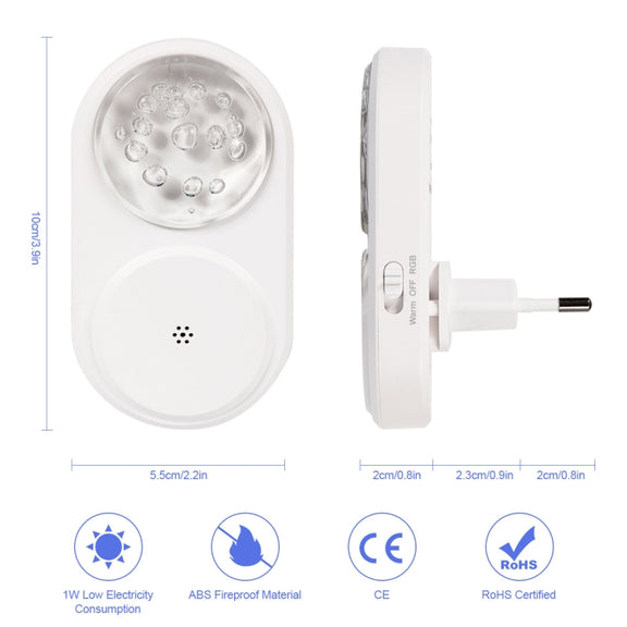 2 PCS Smart LED Light Control Night Light RGB Colorful Atmosphere Light with Sleeping Light(UK Plug)