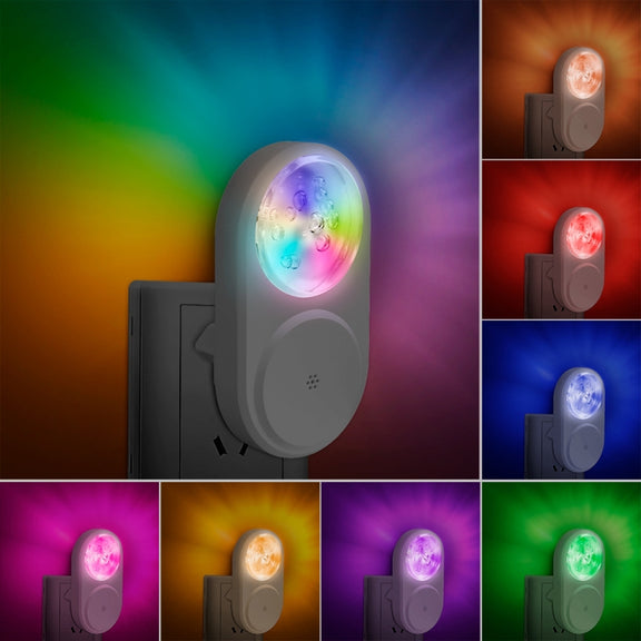 2 PCS Smart LED Light Control Night Light RGB Colorful Atmosphere Light with Sleeping Light(UK Plug)