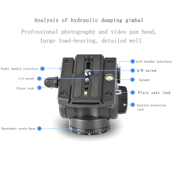 QingZhuangShiDai Q90 SLR Camera Tripod Shooting Bird Telephoto Damping Handle Gimbal