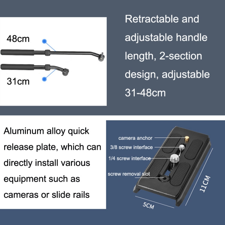 QingZhuangShiDai Q90 SLR Camera Tripod Shooting Bird Telephoto Damping Handle Gimbal - free shipping - PMC Jewellery - Order now!